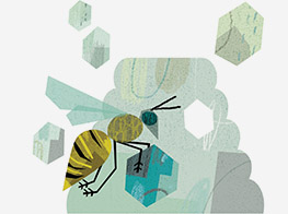 Abstract illustration of bee