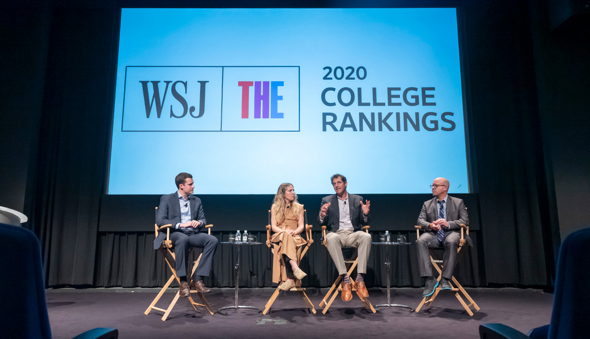 Panelists at the WSJ/THE Rankings launch.