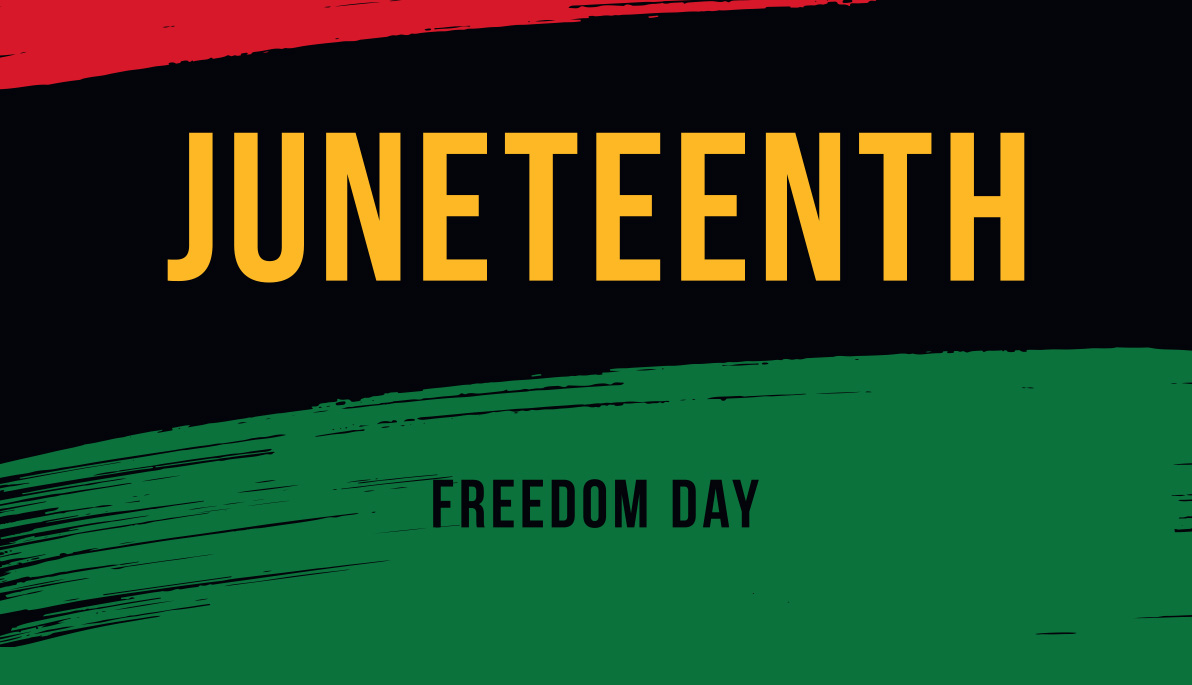 Juneteenth Independence Day Design with Brushstrokes