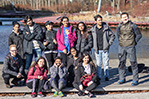 The group at the Richmond Olympic Oval Plaza