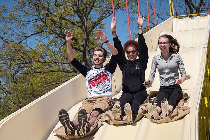 Slippin’ and slidin’ at MayFest at NYIT-Old Westbury.