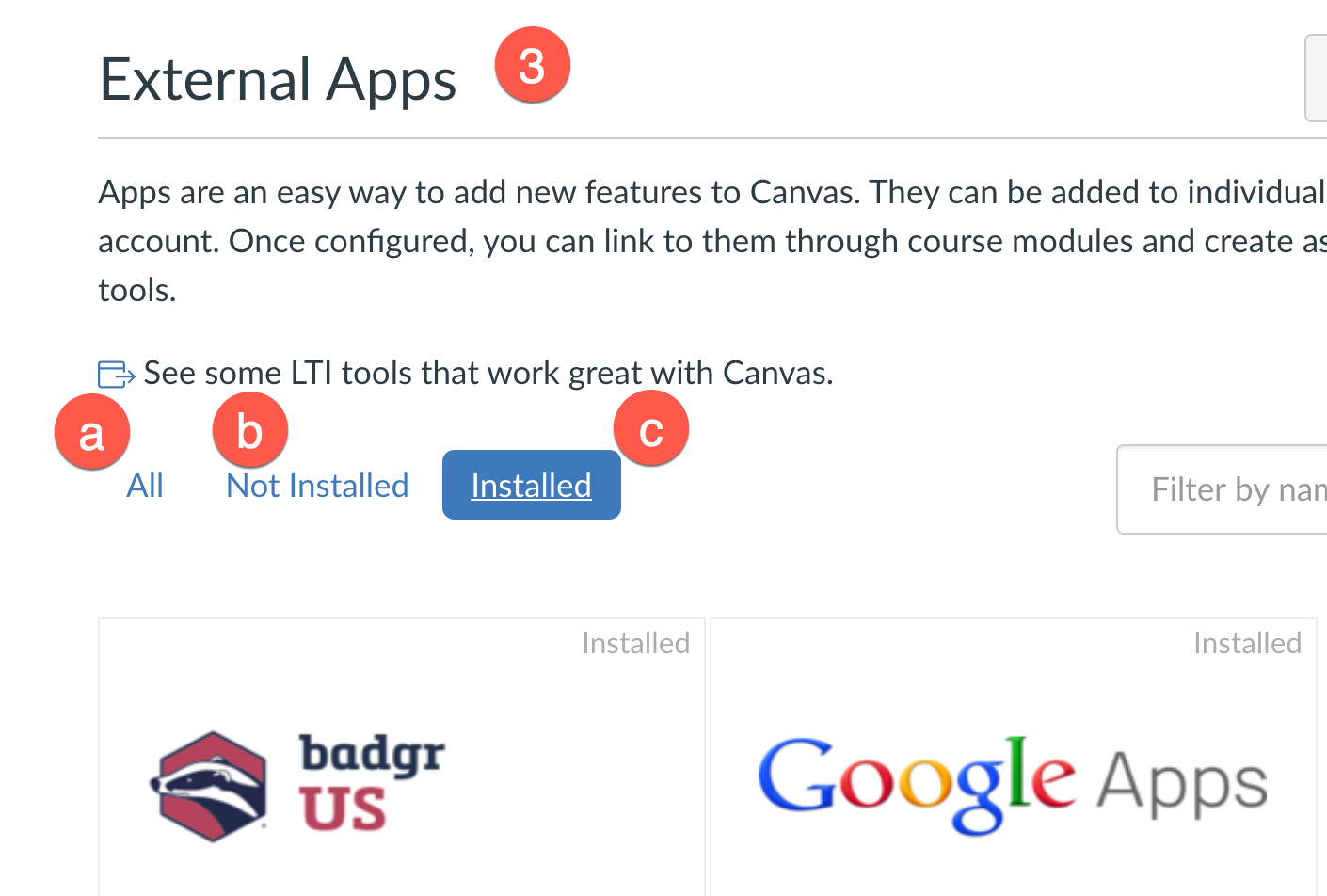 External Apps Page