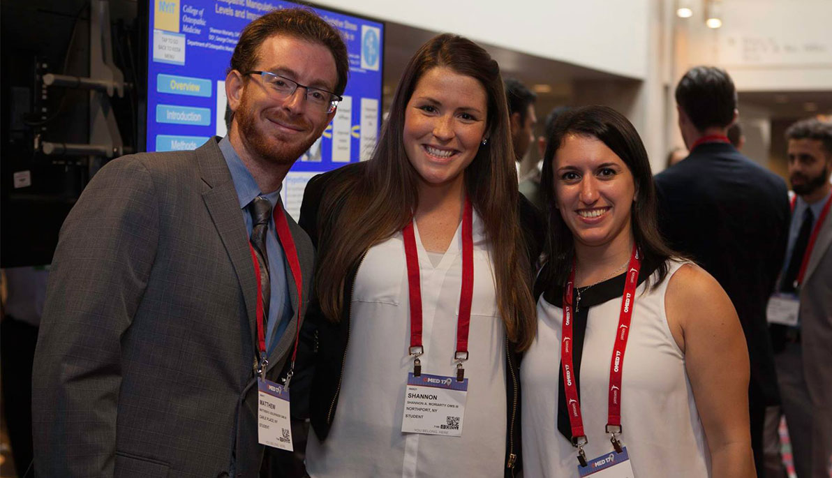 NYITCOM students Matthew Goldfinger, Shannon Moriarty, and Danielle Rubenstein.