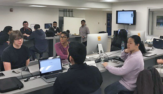 Students at NYIT's first Hackathon