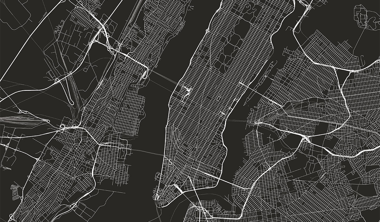 Manhattan blueprint map