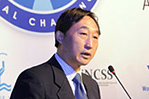 Ning Liu gives keynote address at conference.