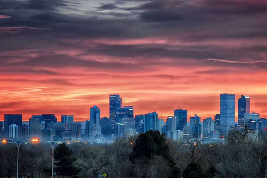 The Denver skyline