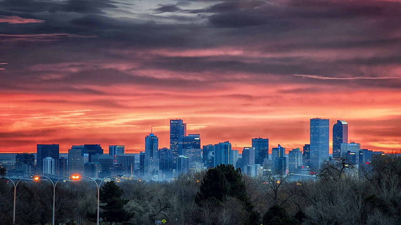 The Denver skyline