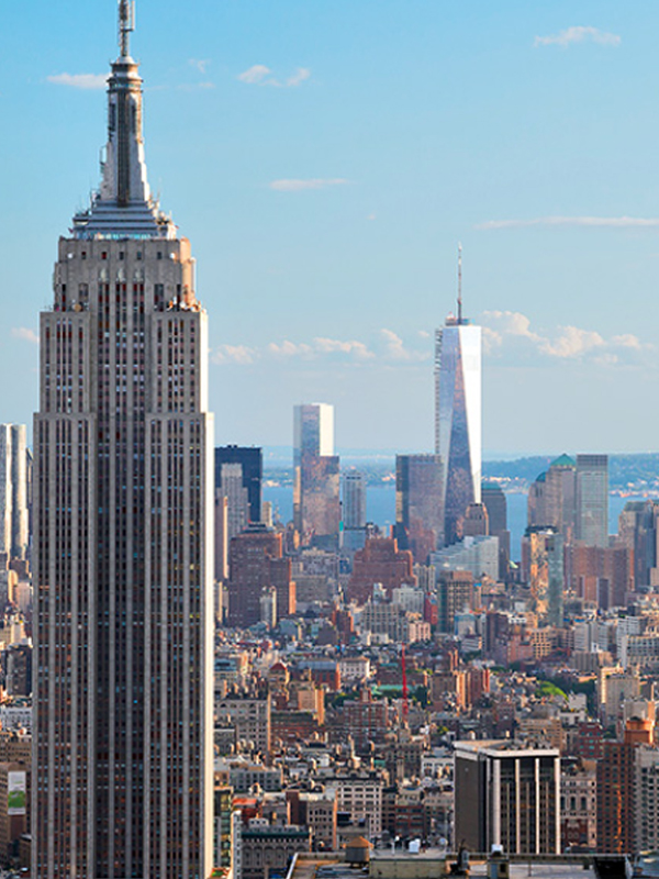 New York City buildings are shown across the skyline.