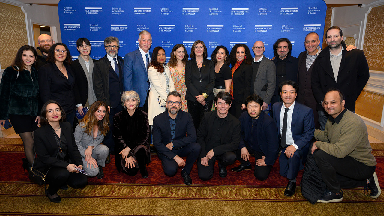 Dean Maria Perbellini with School of Architecture and Design faculty and staff